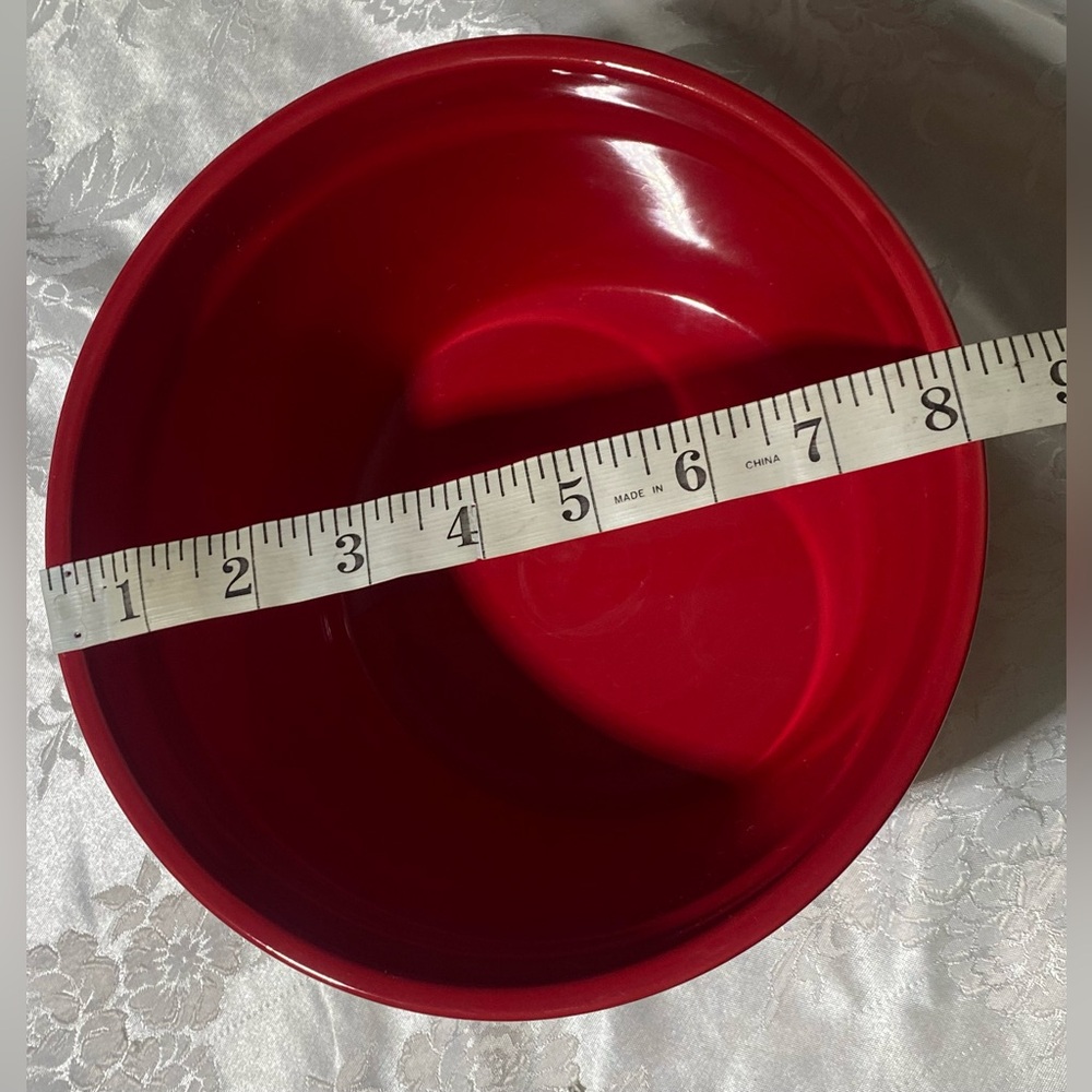 Red POPCORN Serving Bowl 8” Movie Night Snack Bowl - Picture 6 of 7